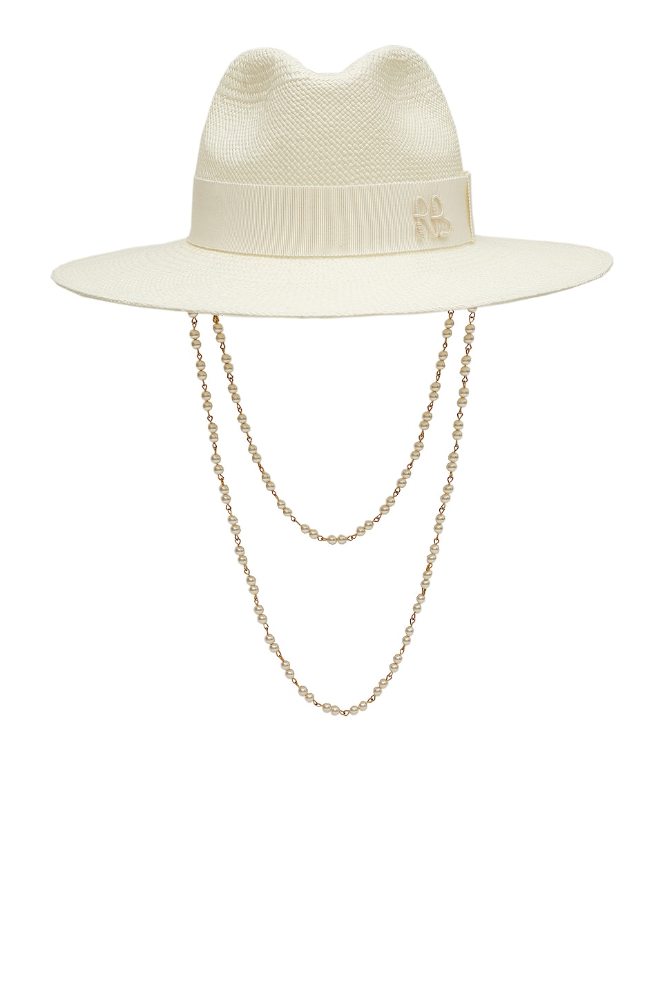 Ruslan Baginskiy Double Chain Strap Fedora Hat