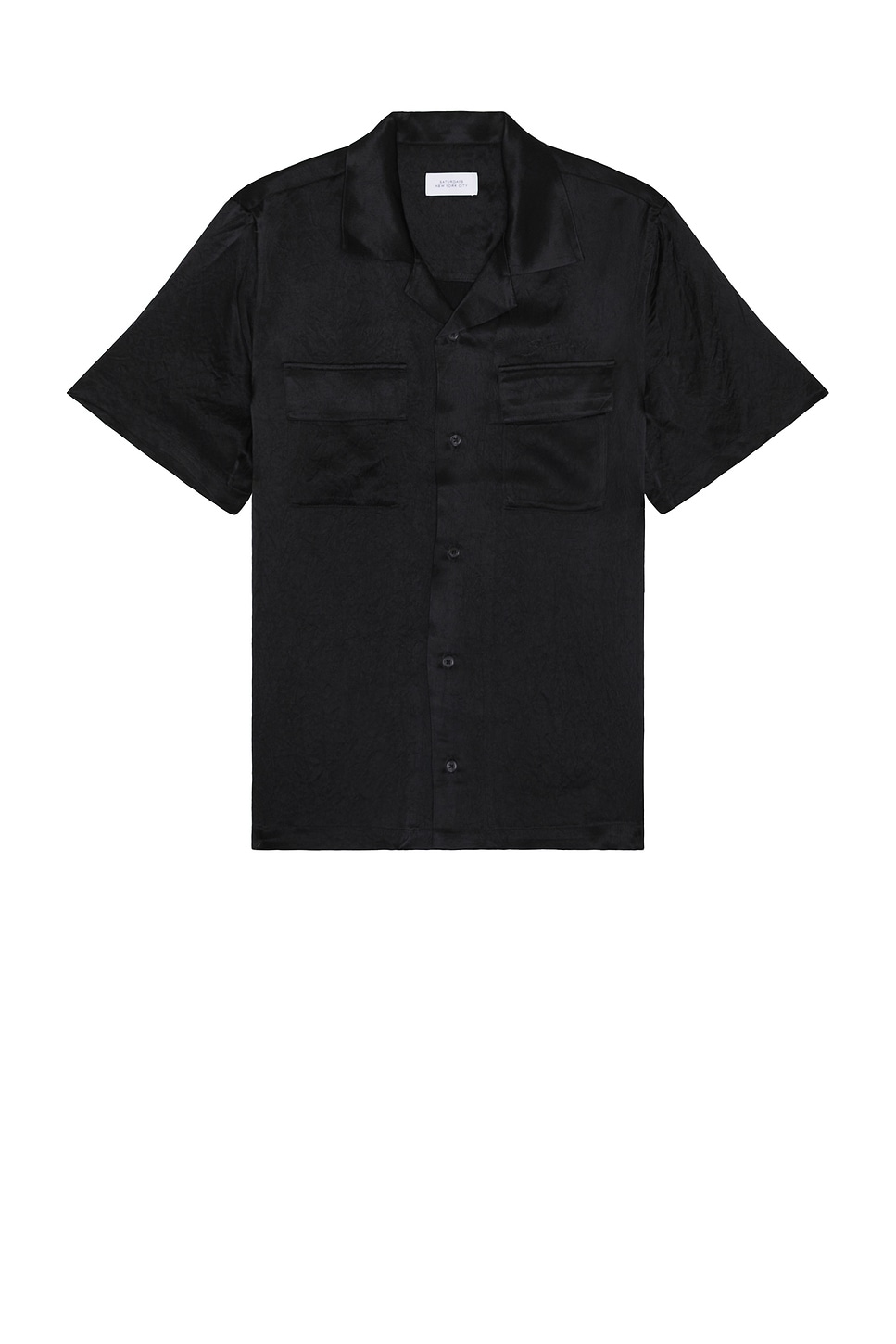 SATURDAYS NYC Canty Crinkled Satin Shirt