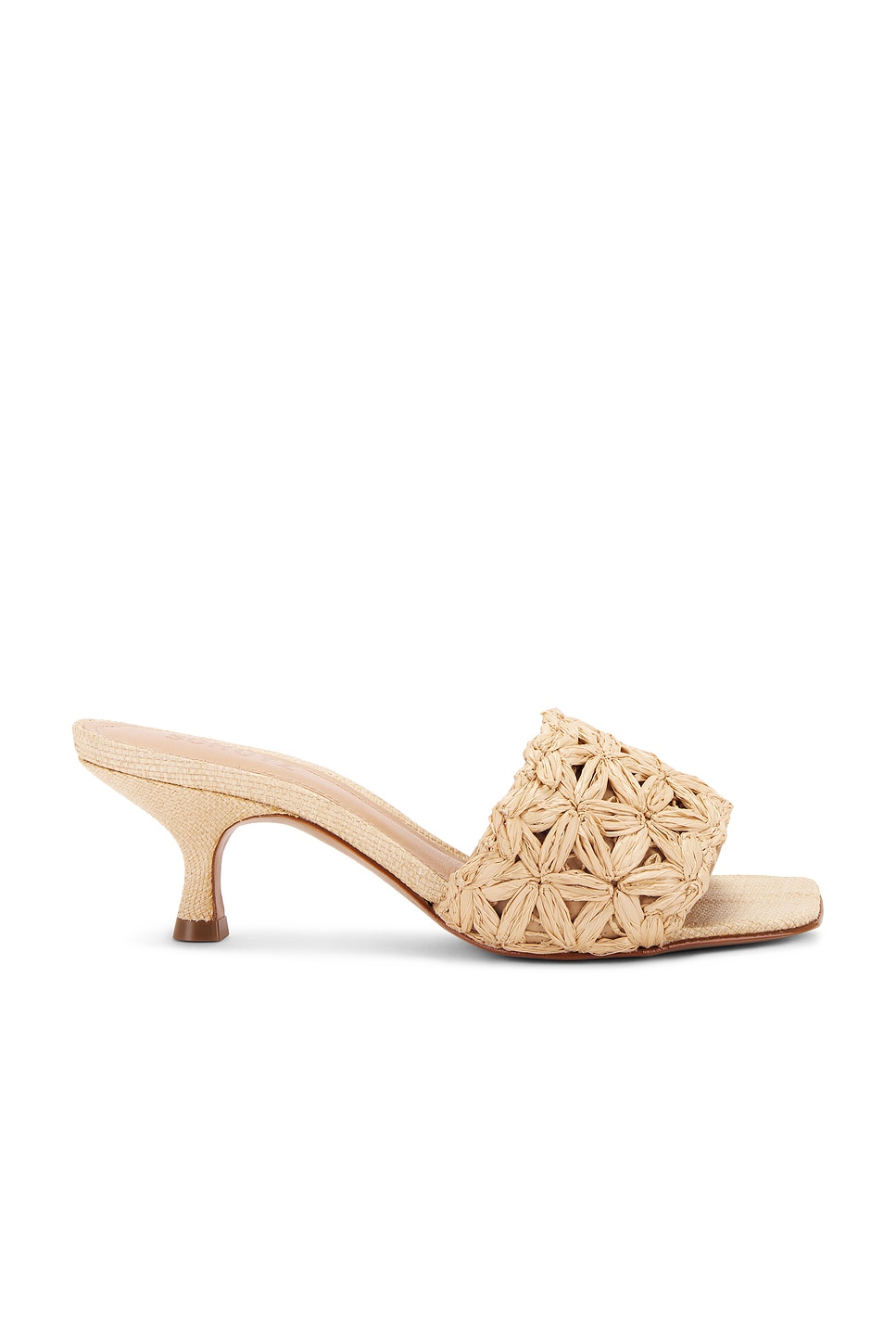 Schutz Dethalia Straw Sandal in Perla