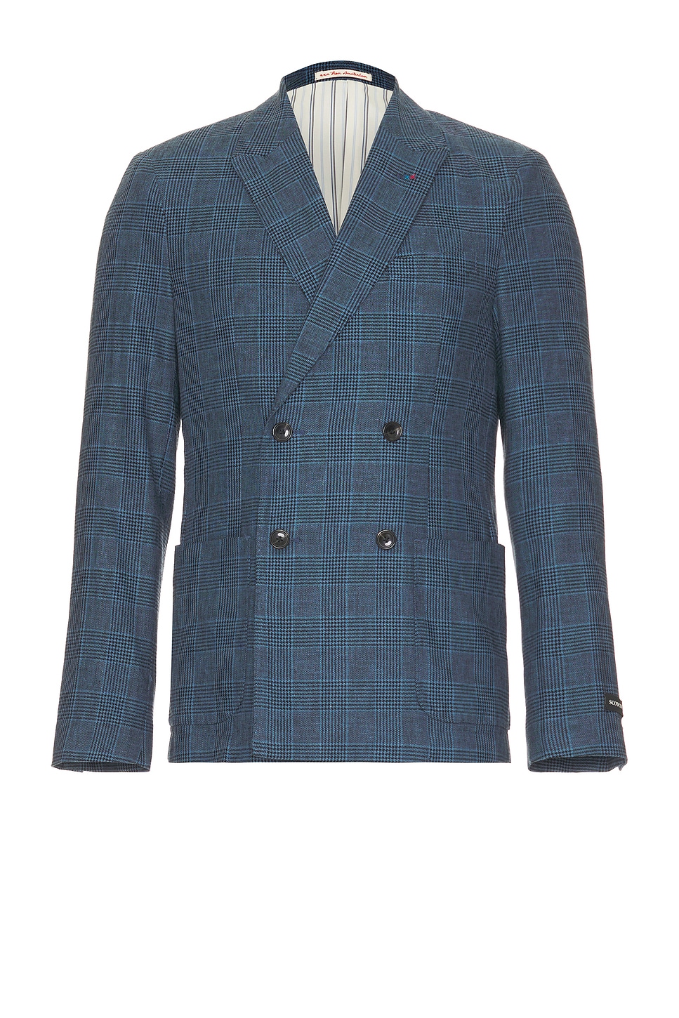 Scotch & Soda Double Breasted Check Blazer