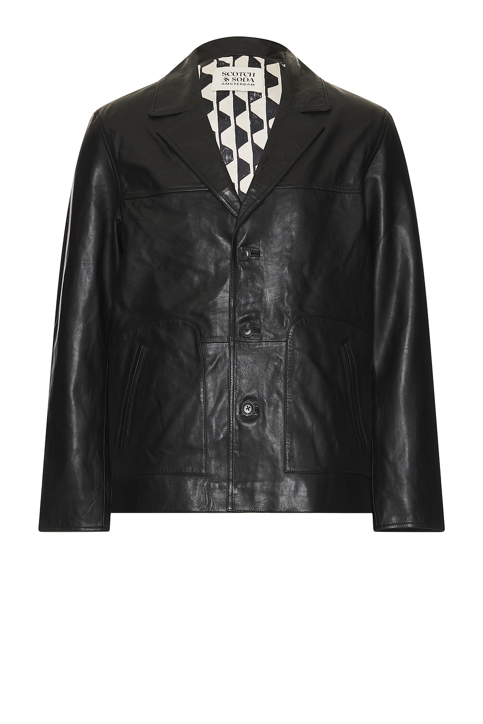 Scotch & Soda Leather Blazer Jacket