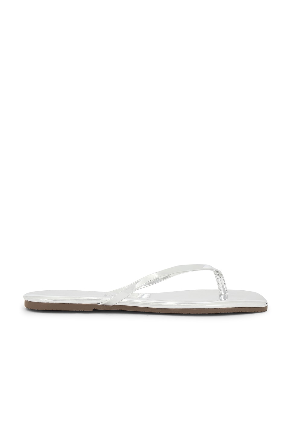 TKEES Lily Square Toe Mirror Flip Flop