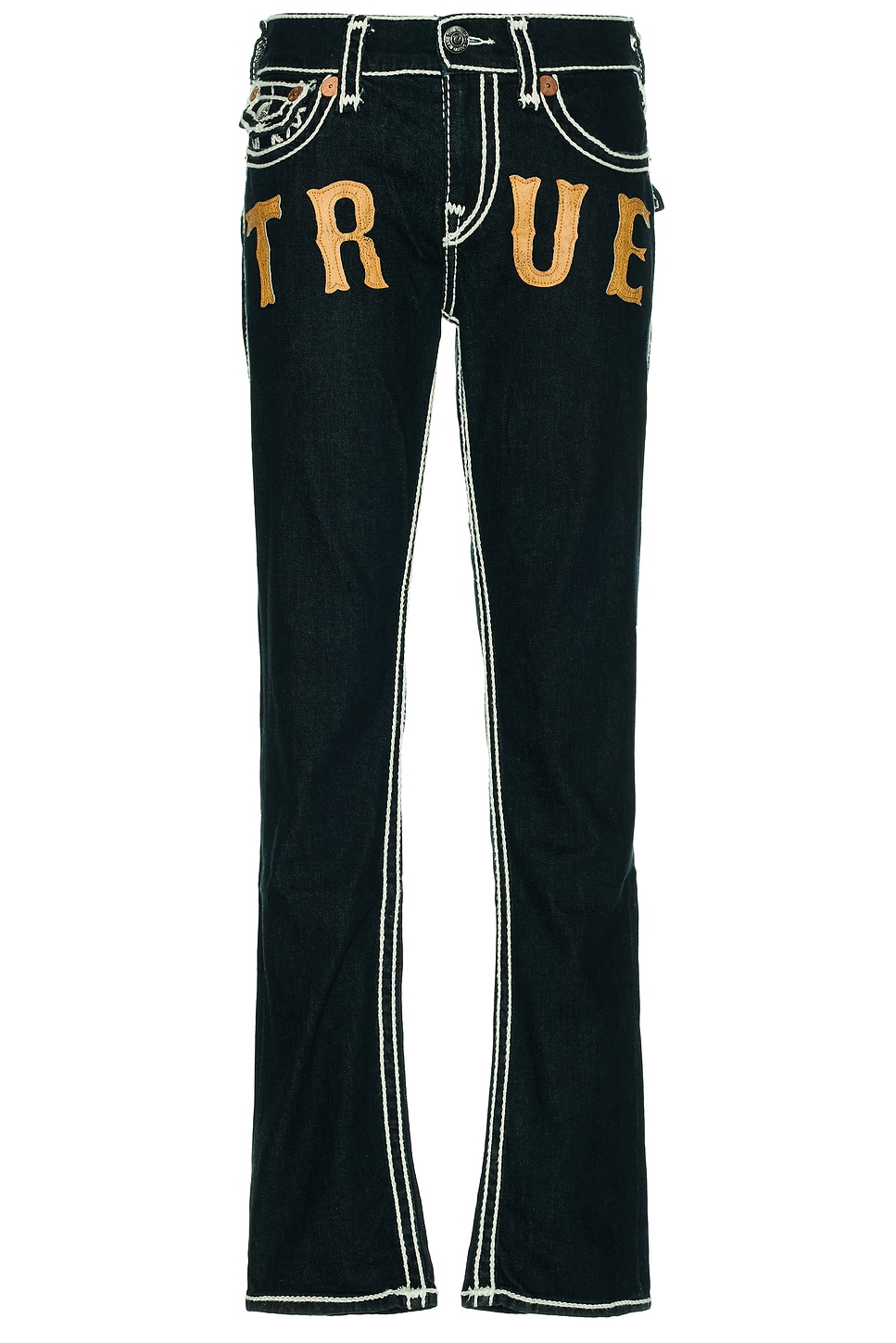 True Religion Rope Stitch Western Ricky Flap Jeans