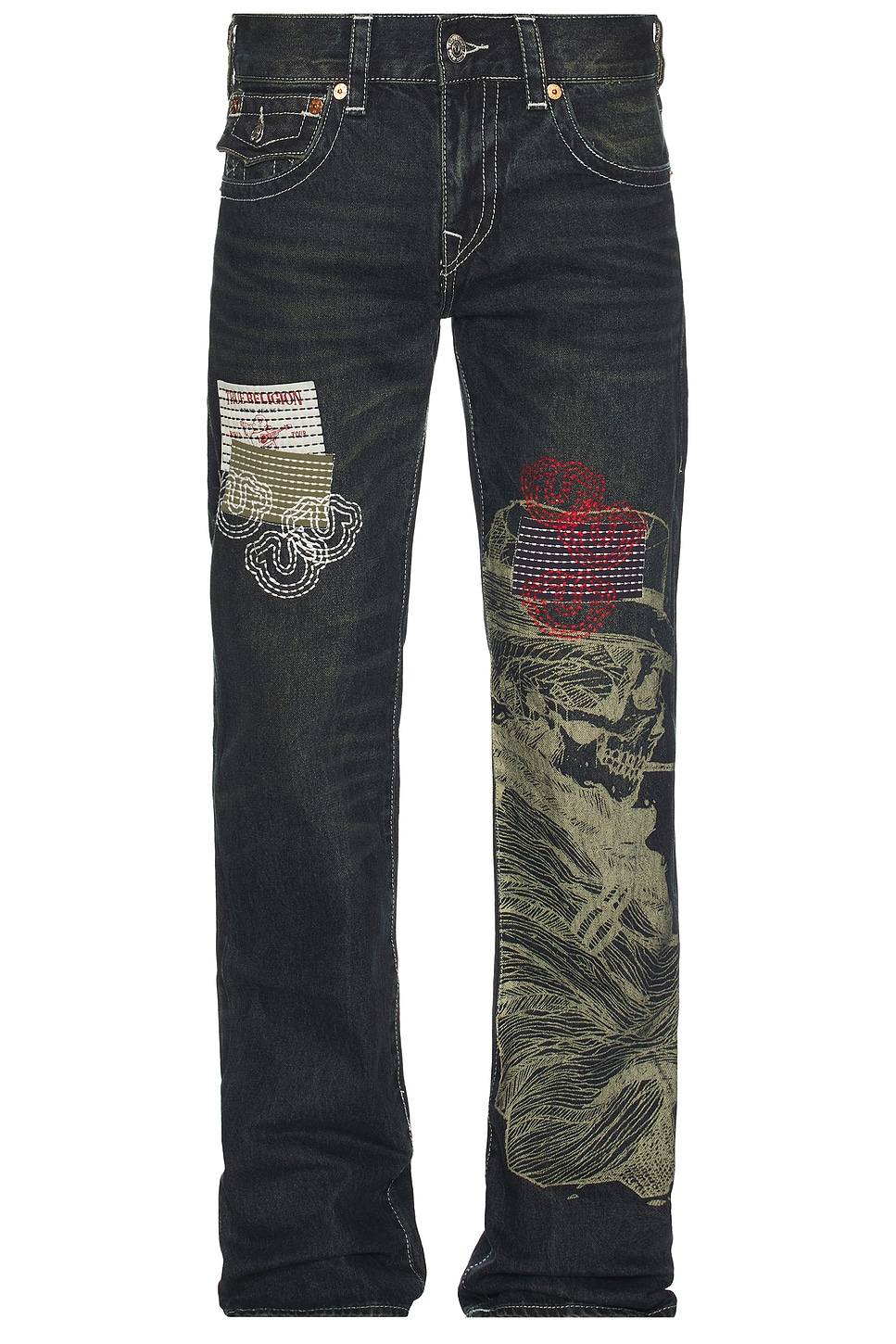 True Religion Stacked Billy Flap Jeans