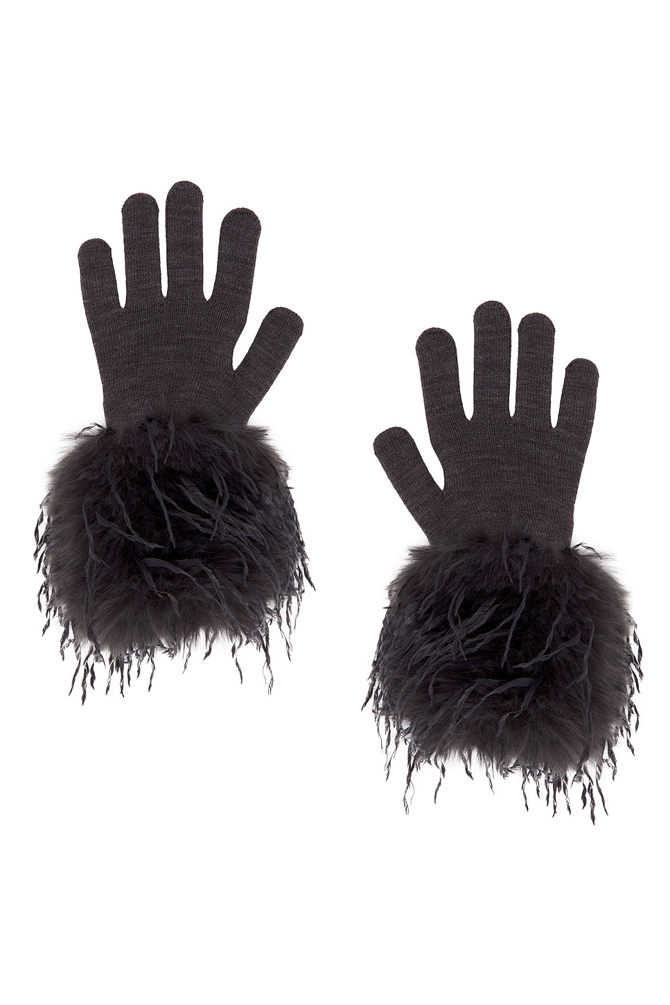 Vaillant Knitted Gloves With Faux Fur Trim