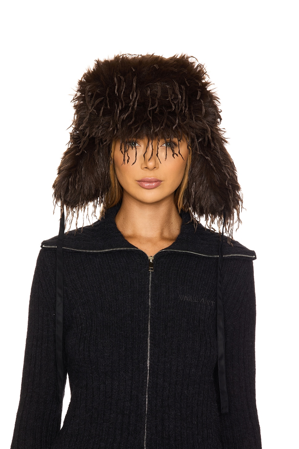 Vaillant Faux Feather Chapka Hat